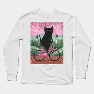 Black Cat Spring Bicycle Ride 2024 Long Sleeve T-Shirt